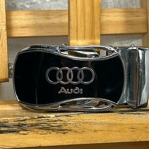 Audi enameled belt buckle
